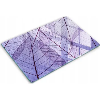 Obraz Skleněná kuchyňská deska na servírování s grafikou 80x52 cm - Listy s žilkami