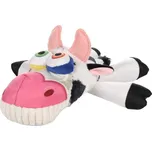 Kráva Hoefa Flamingo, plyšová pískací hračka, 34 cm