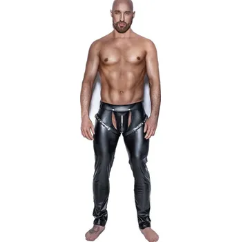 Pánské kalhoty Erotické pánské kalhoty s průstřihy Velikost: M, Barva (Varianta): Černá