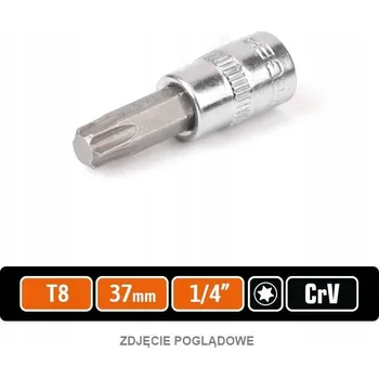 Klíč Nástrčný klíč 1/4" s bitem TORX 37 mm/T8