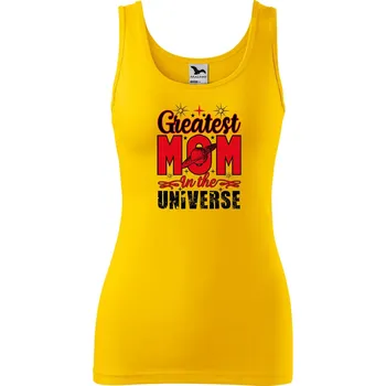 Dámské tílko s potiskem Greatest mom Velikost: XL, Barva: Žlutá