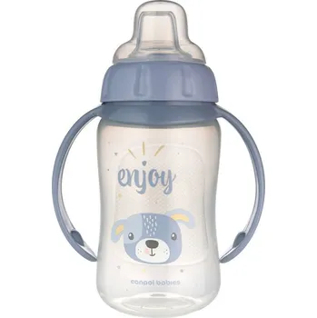 Kojenecká láhev Canpol babies Hrneček tréninkový Cute Animals se silikonovým pítkem 320 ml Pejsek
