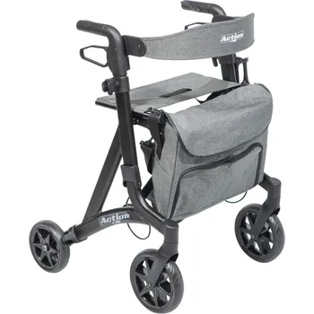 Chodítko pro seniory Čtyřkolové chodítko ACTION BLACK Mobiak 0803610