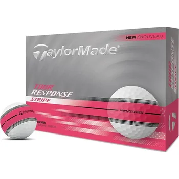 Golfový míček TaylorMade Tour Response Neon Stripe golfové míčky, bílo/růžové