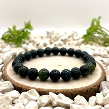 Náramek Certom Minerální náramek – mechový achát | Spojení s přírodou 0106