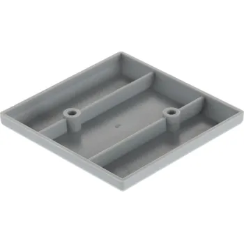 Nábytkové kování Poliplast Plastová patka 10 mm 80x80 / Šedá 10 mm