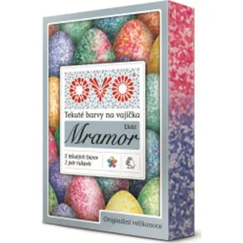 Velikonoční dekorace OVO Efekt mramor 4ks