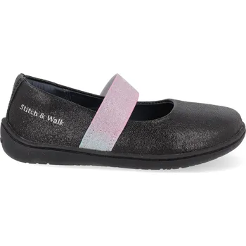 Dívčí baleríny Stitch&Walk Barefoot dětské baleríny Stitch & Walk - černé Velikost: 31