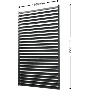 Zahradní altán SAMKIT SET pro venkovní žaluzie z hliníku RAL 7016 (antracitová): V:2500, Š:1500mm