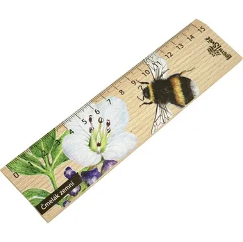 Pravítko dřevěné 15 cm - Čmelák