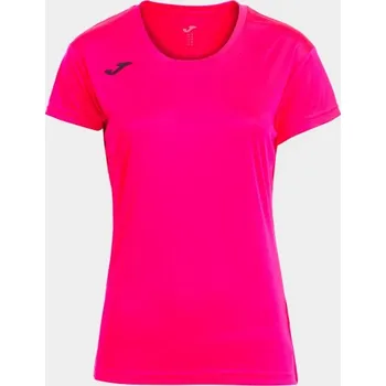 Dámské tričko Dámské/Dívčí sportovní tričko JOMA RECORD II SHORT SLEEVE T-SHIRT FLUOR PINK Velikost: XL, Barva: FLUOR PINK