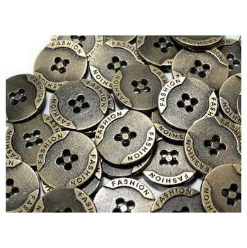 Knoflík Kovový knoflík Fashion velikost 32" - 50 ks - 1 mosaz