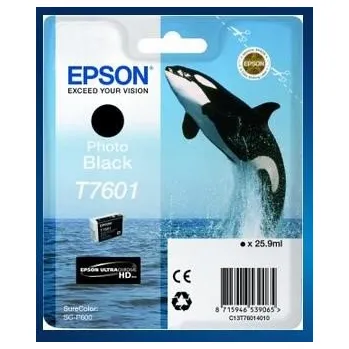 Počítačové příslušenství EPSON ink čer ULTRACHROME HD "Kosatka" - Photo Black - T7601 (25,9 ml)