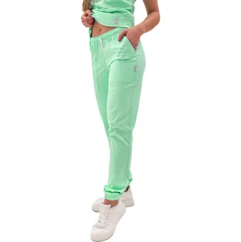 Zdravotnický oděv Perlička® Zdravotnické kalhoty ZARA SATTÉ Mátová Barva: Mátová, Velikost: XL