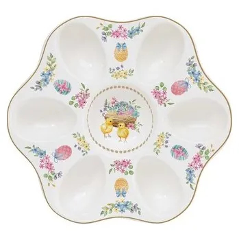 Porcelánový tácek na velikonoční vajíčka Spring Bloom