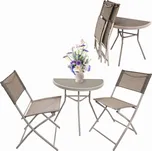 Zahradní balkonový set Stylo LYON - stůl, 2 židle - béžová