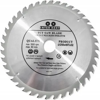 Pilový kotouč Kotouč INTER-KERT na dřevo 250x32mm 40T