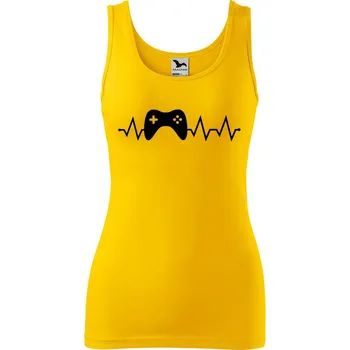 Dámské tílko s potiskem Tep gaming Velikost: M, Barva: Žlutá