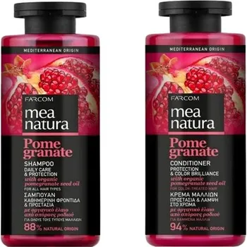 Kosmetická sada Farcom Mea Natura Šampon Granátové Jablko Každodenní Použití 300 ml + Kondicionér Gr. Jablko 300 ml