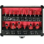 Frézy do dřeva sada 15ks - stopka 6mm - ALU kufřík YATO