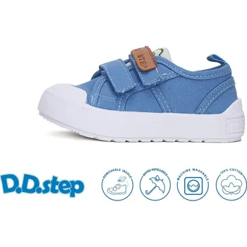 Dětská treková obuv D.D.step chlapecké plátěnky C096-51314 Barva: modrá, Velikost: 21