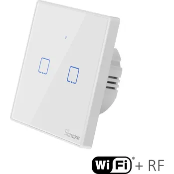 vypínač Sonoff TX2 - 2CH (Dvoutlačítkový vypínač osvětlení ovládaný pomocí RF a WiFi)