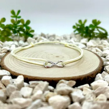 Náramek Certom Provázkový náramek s motivem stříbrného nekonečna 0079