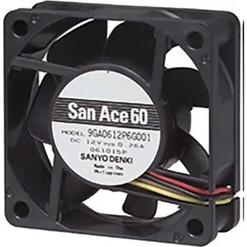 PC ventilátor Sanyo DenkiAxiální ventilátor 12 V DC DC, průtok vzduchu: 52.8m³/h 3.12W260mA, 60 x 60 x 20mm
