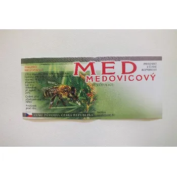 Samolepící etiketa - med (medovicový)