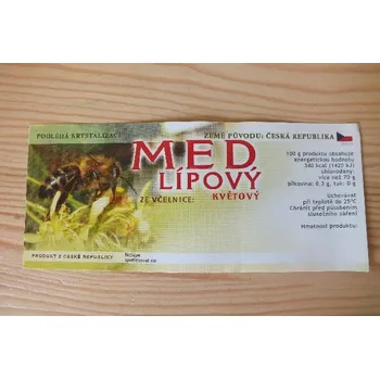 Samolepící etiketa - (lípový - žlutá etiketa)