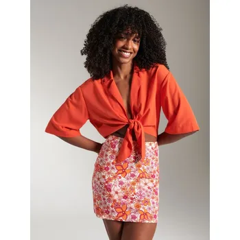 Dámská sukně Sinsay - Trapézová mini sukně - sytě růžová - 7066J-42X - 7066J-42X-XXS