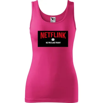 Dámské tílko s potiskem Netflink Velikost: S, Barva: Purpurová