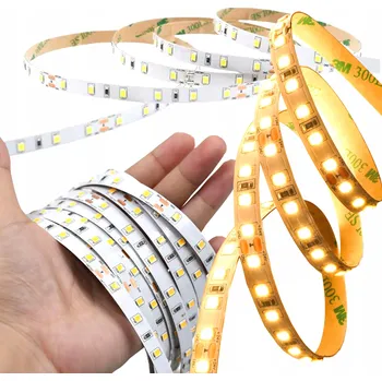 LED páska LED pásek 5m BÍLÁ TEPLÁ 3000K SMD 2835 - 688lm/m - 60LED/m Silné lepidlo