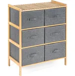 Bambusový regál G21 s 6 košíky