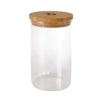 Dóza na potraviny Pandoo Dóza na potraviny z borosilikátového skla s bambusovým víčkem 1000 ml