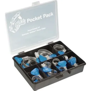 hadicová spona Sada spon tvaru P, počet kusů: 22, Měkká ocel Hadicová spona 9.5 → 12mm a vnitřní prům. 40 → 55mm Jubilee