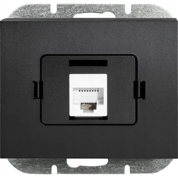 Elektrická zásuvka Internetová zásuvka do zdi Abex černá