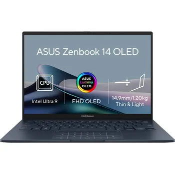 Notebook ASUS NTB Zenbook 14 OLED (UX3405CA-OLED232X), Ultra 9-285H, 14" 1920 x 1200, 32GB, 1TB SSD, Intel Arc, W11 Pro, Blue