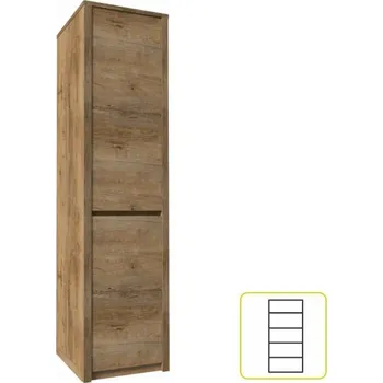 Obývací stěna Skříň, dub lefkas tmavý, MONTANA S1D