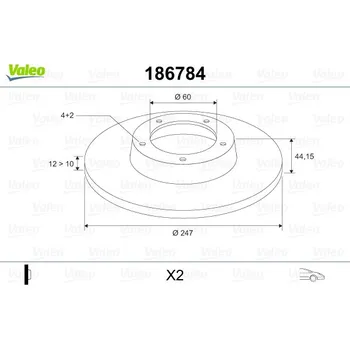 Brzdový kotouč Brzdový kotouč VALEO 186784