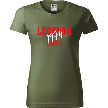 Dámské tričko Dámské tričko s potiskem Legenda roku Barva trička: Khaki - 09, Velikost: L