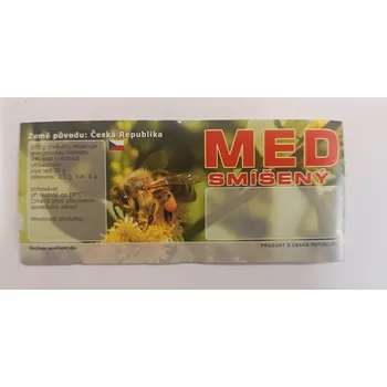 Etiketa na sklenici - MED smíšený - zelená
