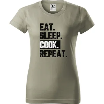 Dámské tričko Dámské tričko s potiskem Cook Barva trička: Světlá khaki - 28, Velikost: M