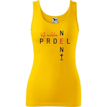 Dámské tílko s potiskem Být nevěstou Velikost: 2XL, Barva: Žlutá
