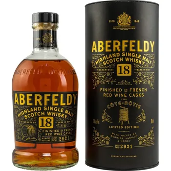 Whisky Aberfeldy 18yo Finished in French Red Wine Cote Rotie 43% 0,7l (tuba)