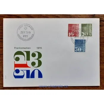Poštovní známka ŠVÝCARSKO FDC 933/5, výročí, r. 1970