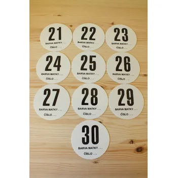 Číslo na úly kruhové 21-30