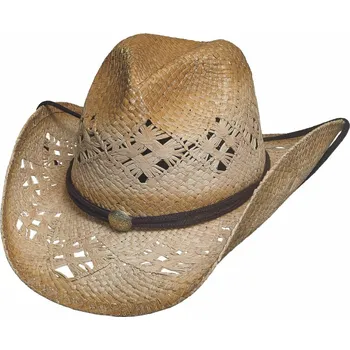 Klobouk Longmire – westernový klobouk z raffie, přírodní Velikost: L-XL