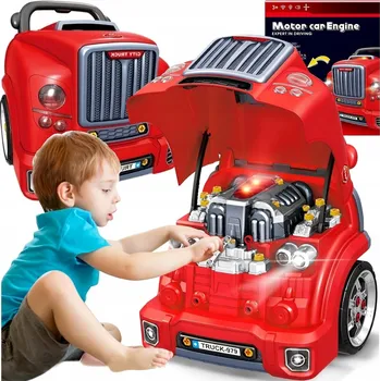 autíčko Konstrukční sada Qulki mechanik motor na šroubování 59 el. zvukový