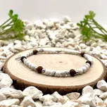 Certom Stříbrný náramek magnezit a jaspis 0117